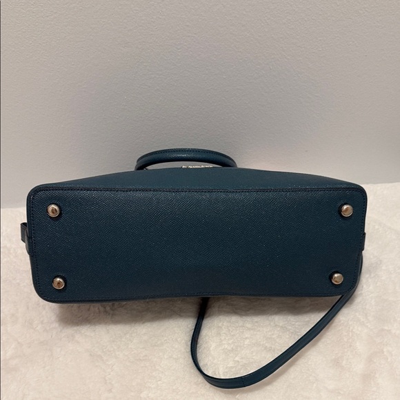 Coach Sierra Teal Blue Glitter Dome Satchel EUC - Picture 5 of 5